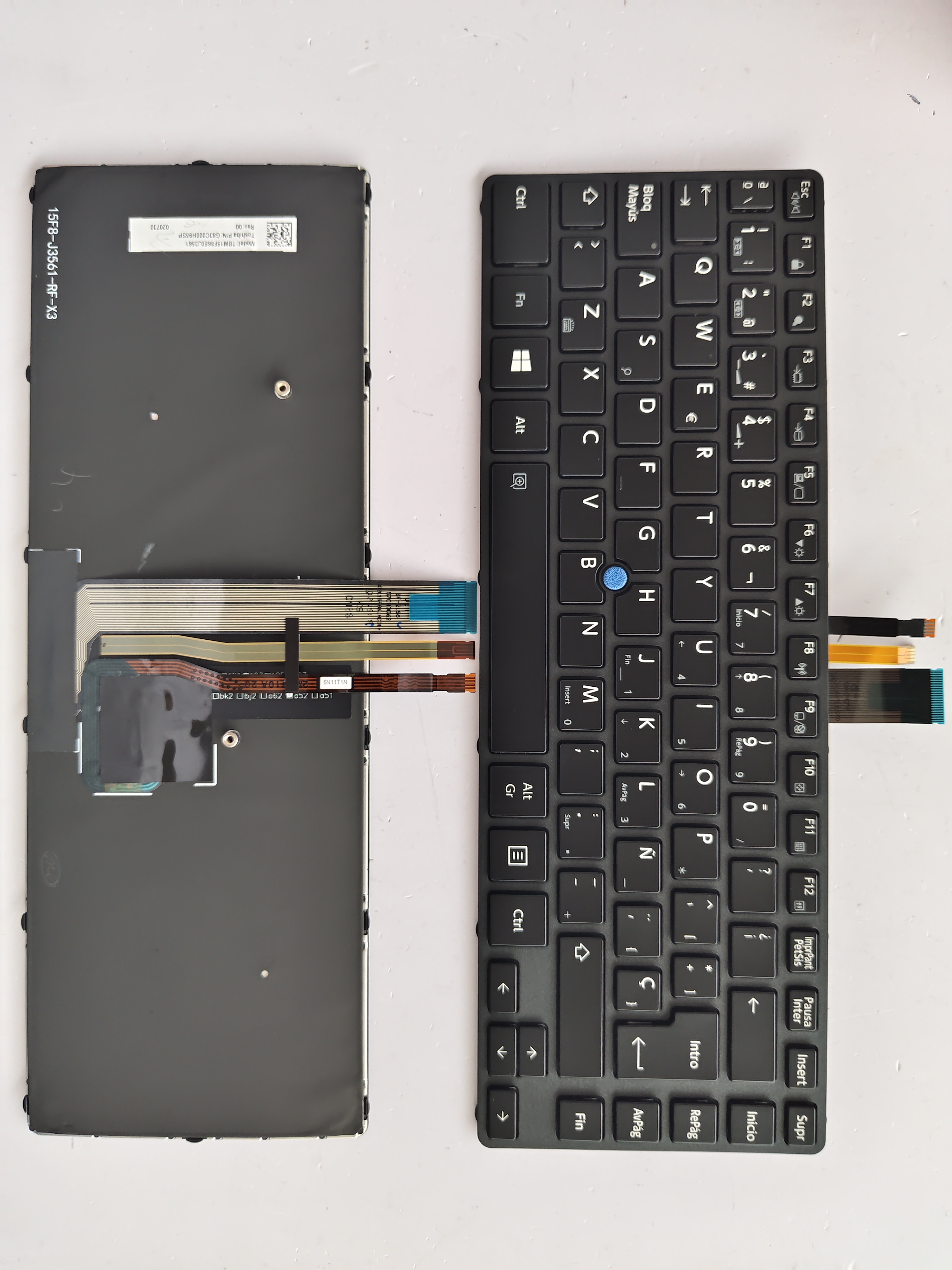 Picture of New Replacement Laptop Keyboard For TOSHIBA A40-C BLACK FRAME BLACK With Point Backlit Sp Layout